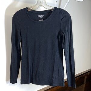 Jones New York‎ Classic Black Long Sleeve Tee- XS